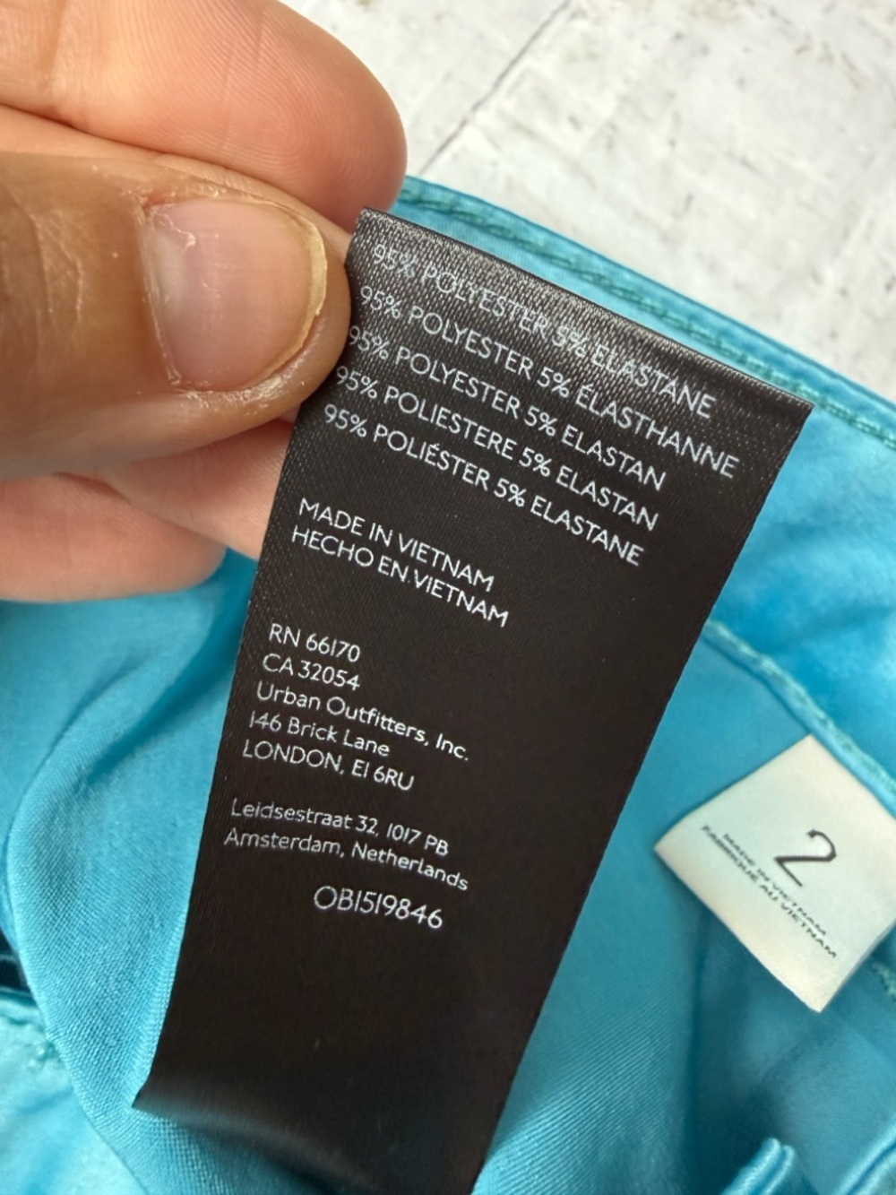 BDG Satin Flight Cargo Pants Blue Size 2 Y2K Streetwear - Picture 9 of 11